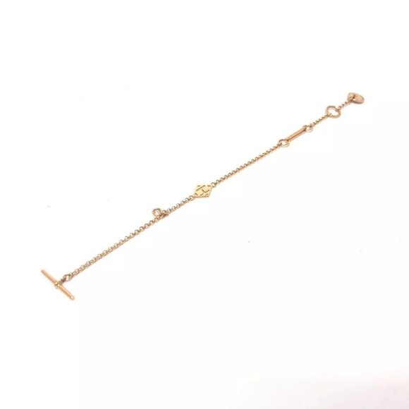 HERMES Bracelet Gunbird Clou de Sel H Logo Bar Toggle Clasp Accessories Bracelet - Picture 9 of 11
